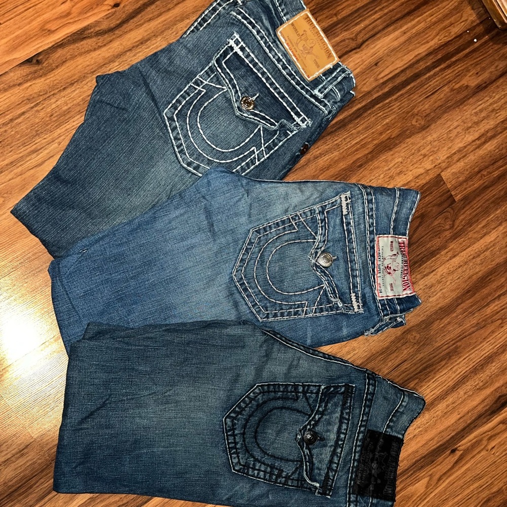3 True Religion Men Jeans Size 36x34